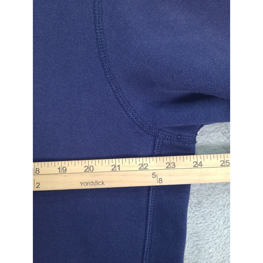 Polo Ralph Lauren Mens Sz Lg Heavy Weight Blue Full Zip Hoodie Yellow Pony Logo